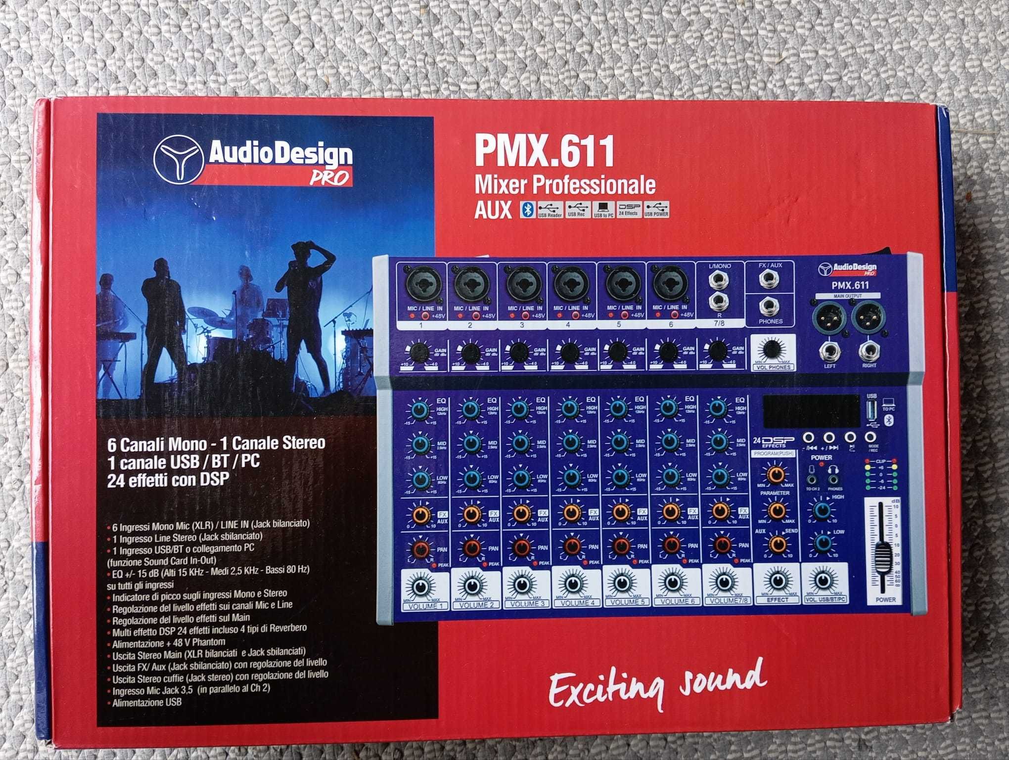 Mesa mistura Audio Design Pro PAMX1.611 - 6+1st Canais