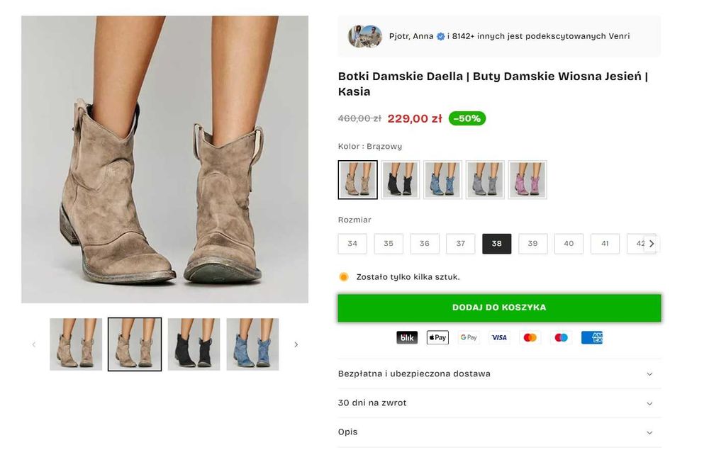 NOWE BOTKI rozmiar 36