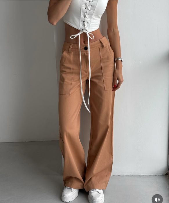 Карго штани. Брюки коричневі бренду Ocean clo