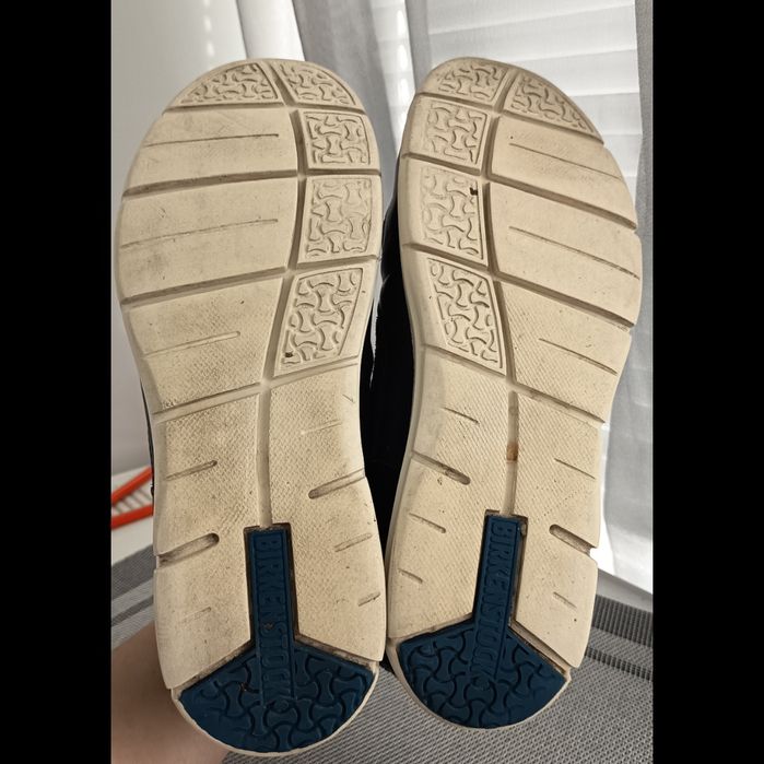 Биркенштоки оригінал ортопедичні шкіряні кросівки Birkenstock 38 сині