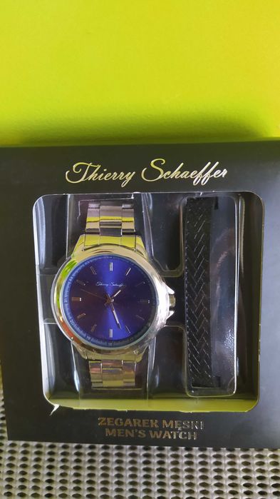 NOWY elegancki zegarek męski THIERRY SCHAEFFER z bransoletką