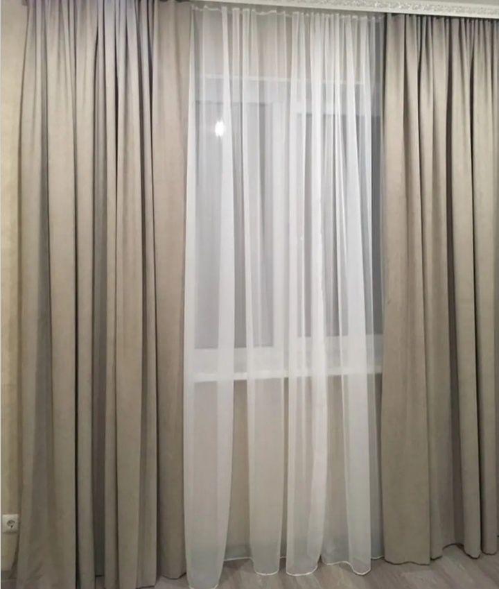 Штори готові, гарної якості нові! Розмір 2шт. По 1.50× 2.50м. 2.60