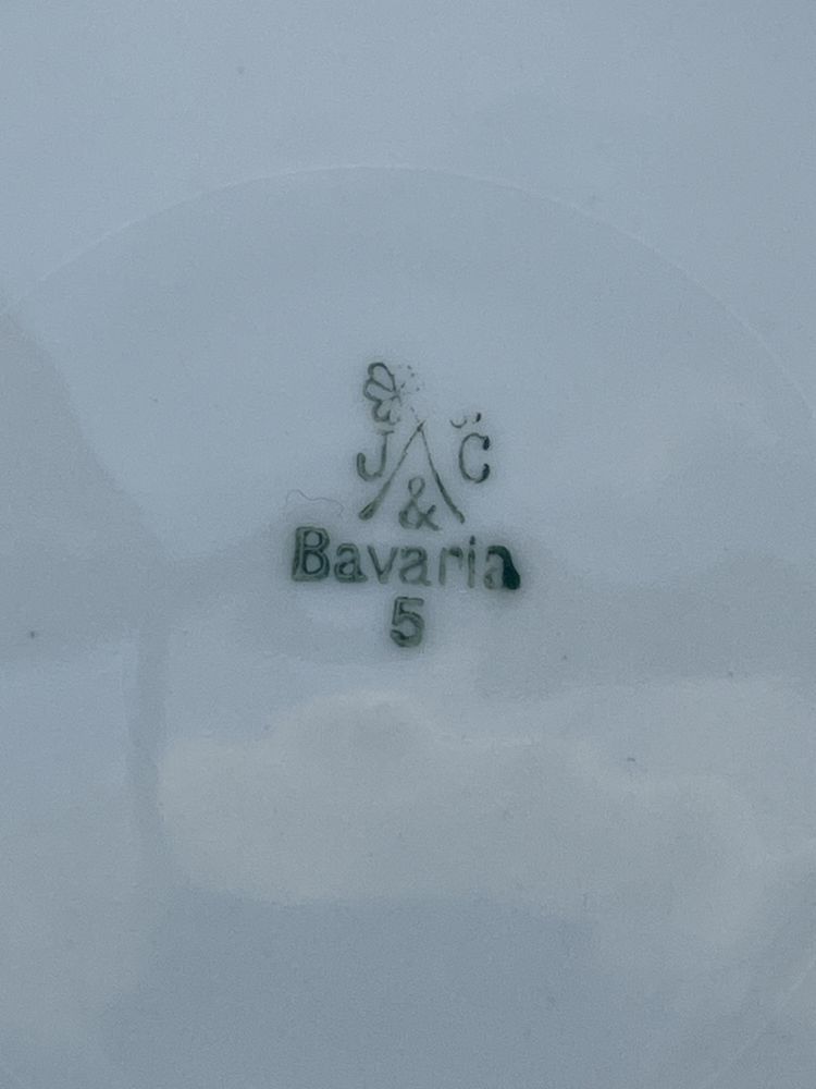 J&C Bavaria przedwojenny telerzyk koniczynki