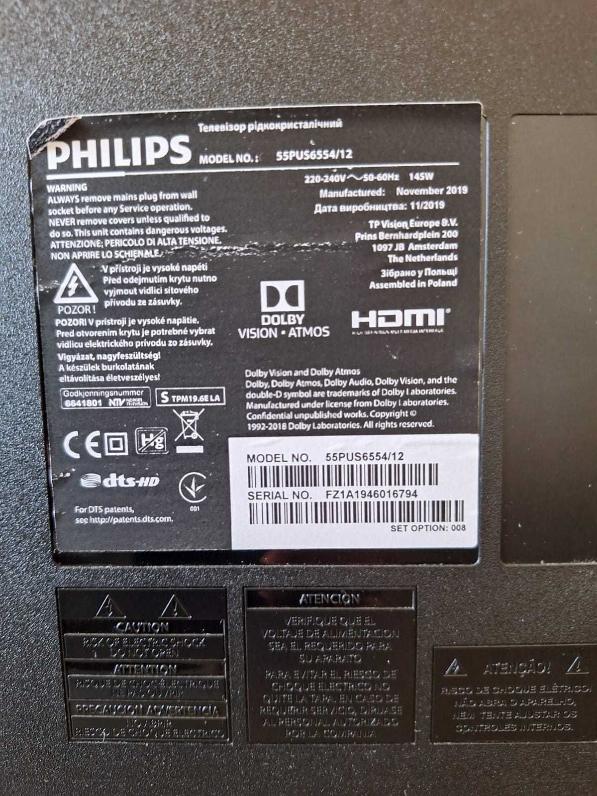 Philips 55cali 4K UHD DVB-T2 SMART telewizor