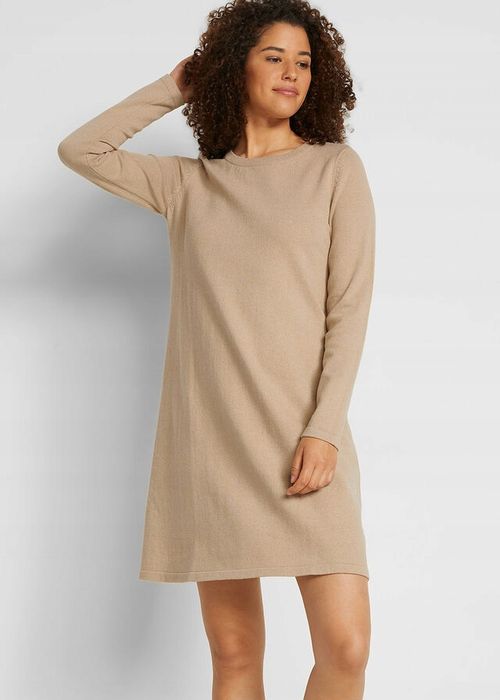 B.P.C sukienka dzianinowa basic z bawełny z recyklingu 36/38.