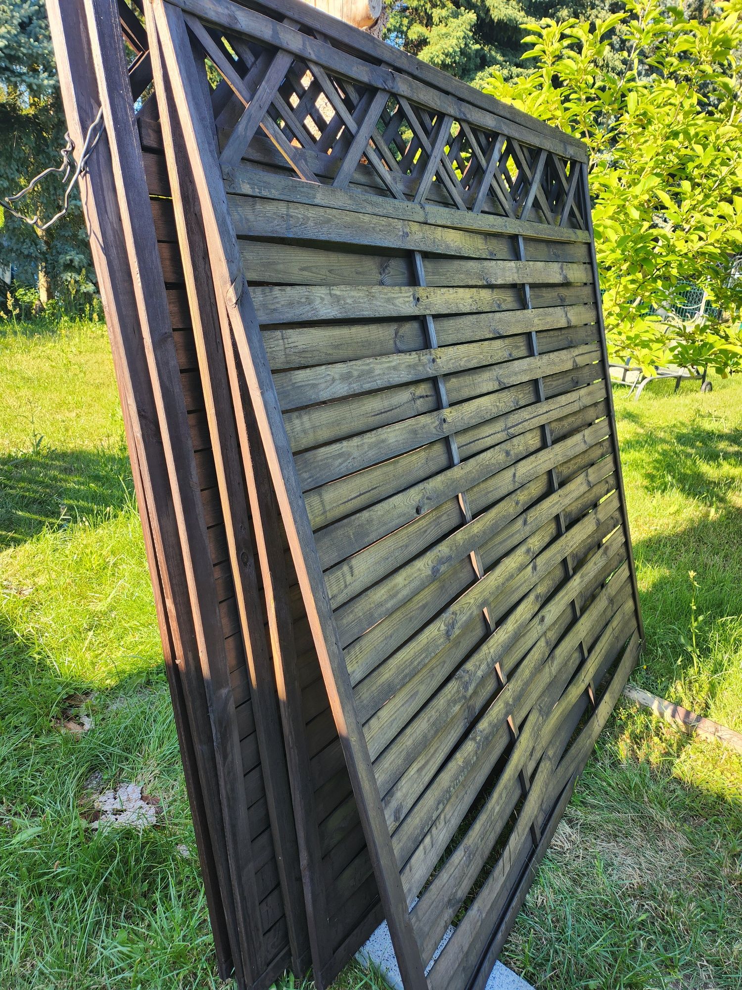 Panel ogrodowy drewniany