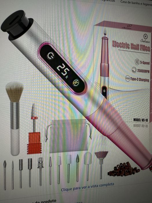 Lima eletrica Unhas sem fio