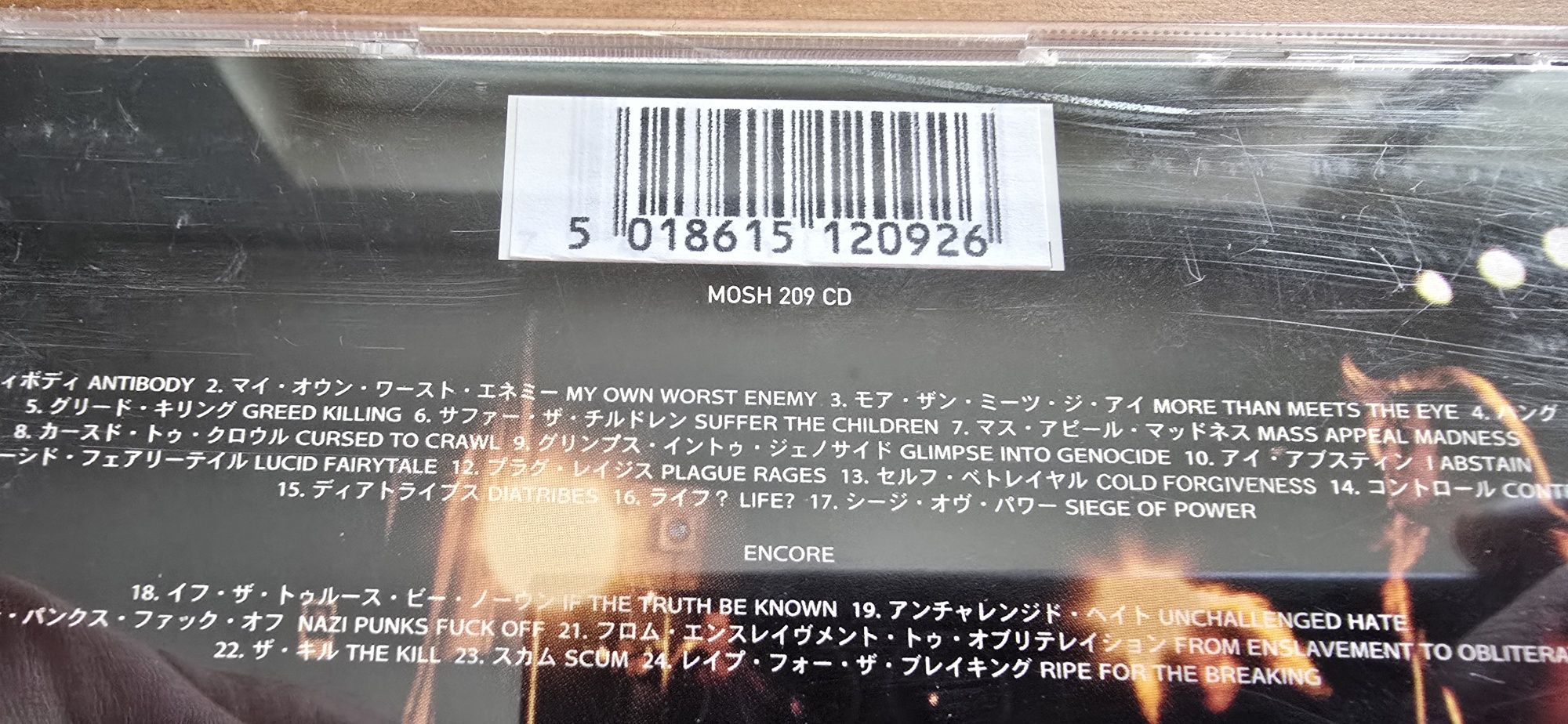 Napalm Death Bootlegged In Japan CD *IDEAŁ* 1999 1st USA Press Earache