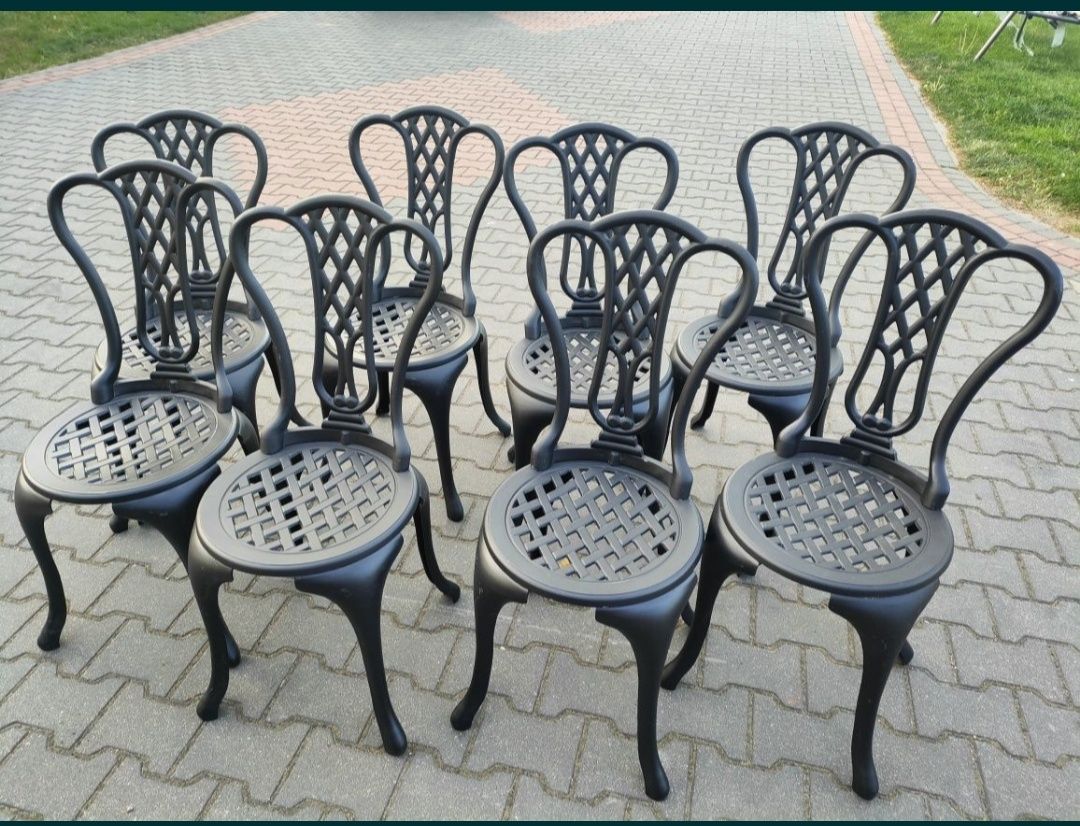 Krzesła ażurowe odlew aluminiowy lekkie 3,5kg