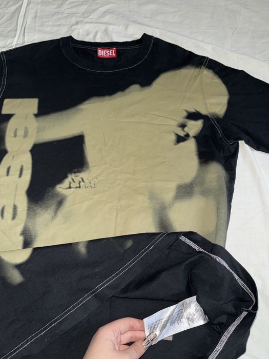 футболка Diesel T-Just-N13 с выцветшим принтом