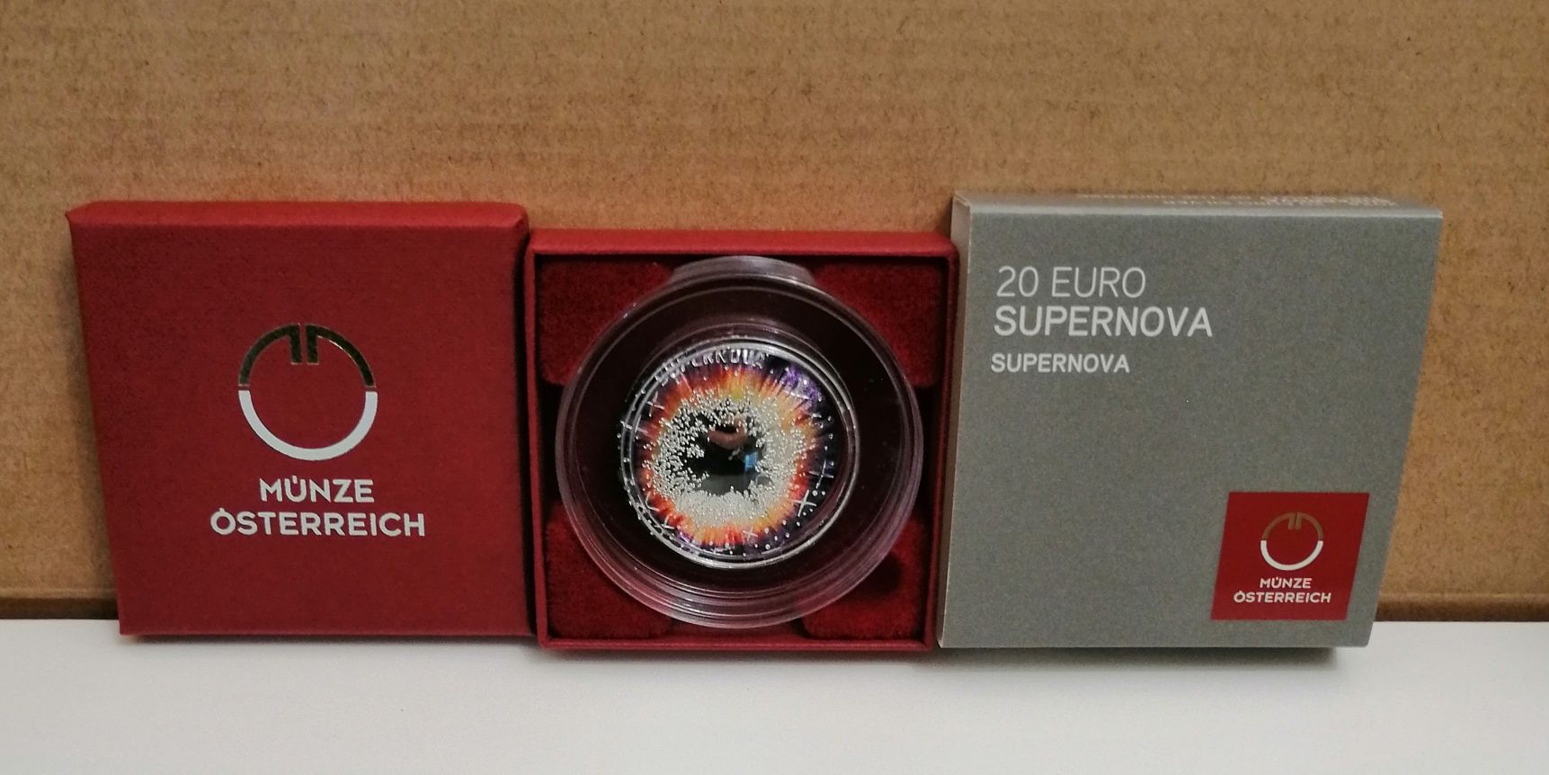 Moeda 20 Euro da Áustria 2024 SUPERNOVA