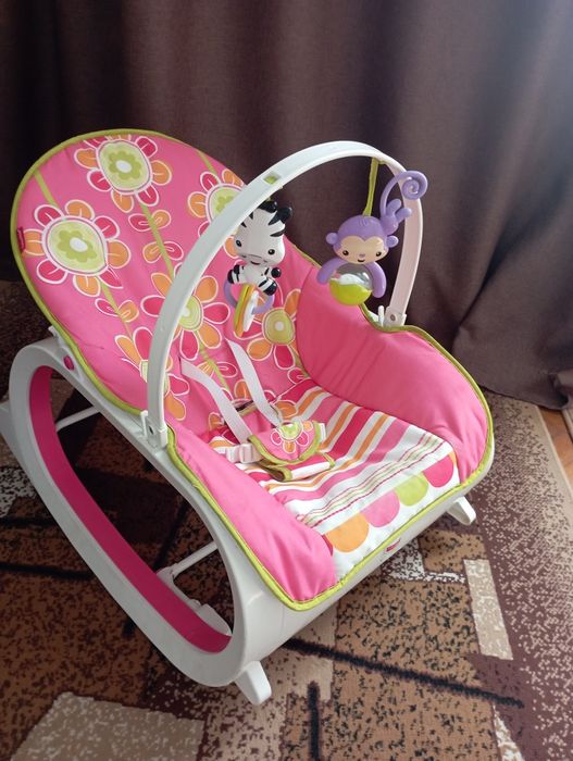Шезлонг, дитяча гойдалка Fisher price