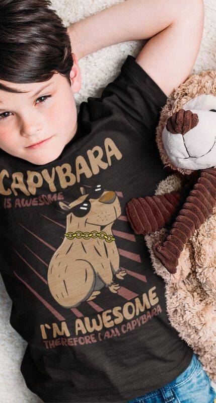 Capybara is awesome I`m Awesome - koszulka dziecięca kids tshirt NOWA