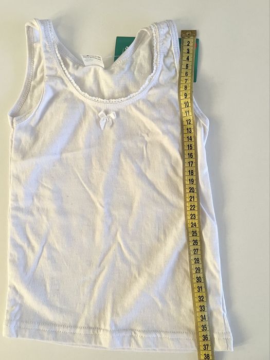 Biała podkoszulka 100%bawełna, 92 dziewczynka, polska produkcja