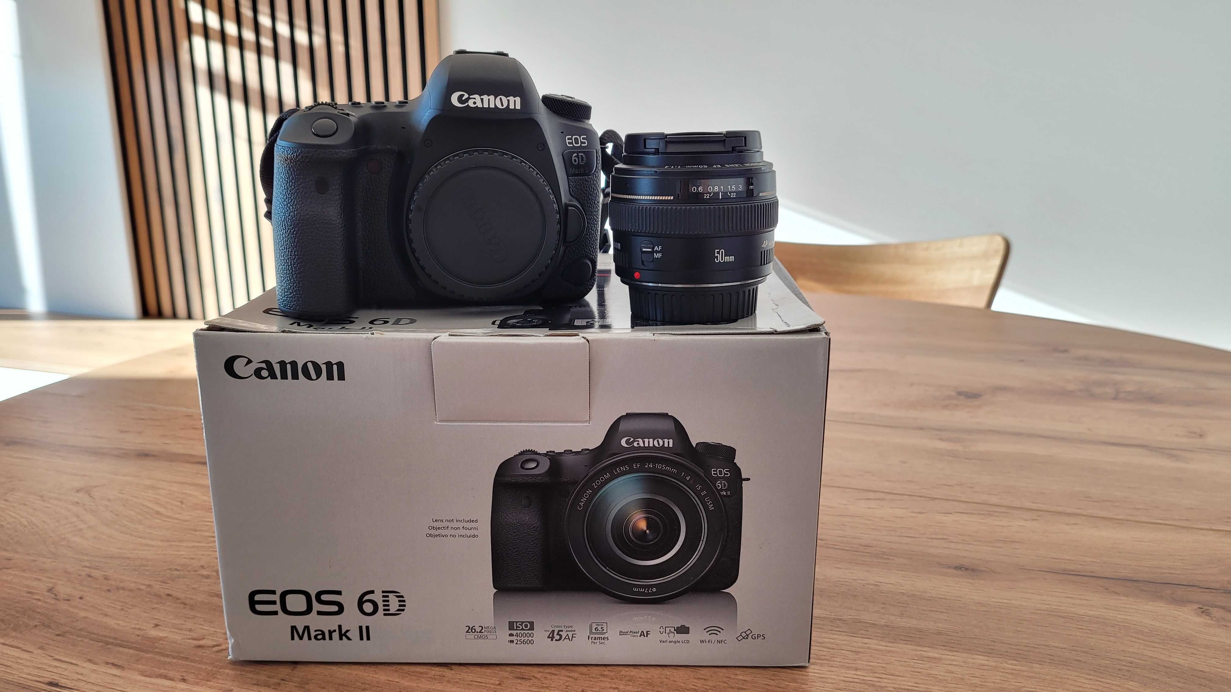 Canon 6D MARK II + Obiektyw Canon EF 50mm f/1.4 USM+ STATYW I PLECAK