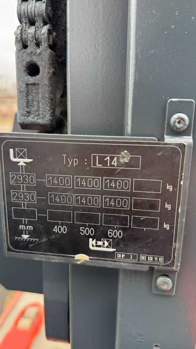Штабелер електричний навантажувач 1183 Linde L14 1,4 т 2,83м