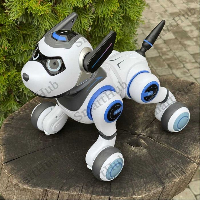 Собачка на радиоуправлении Volt синий, Песик на пульте, Собака-робот