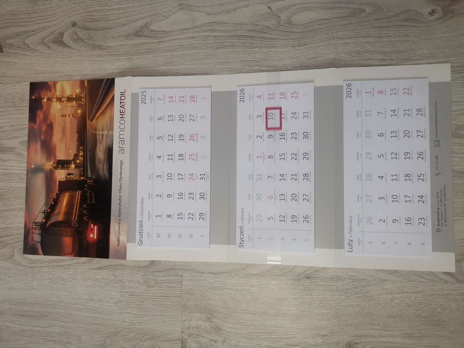 Kalendarz 2026 trójdzielny