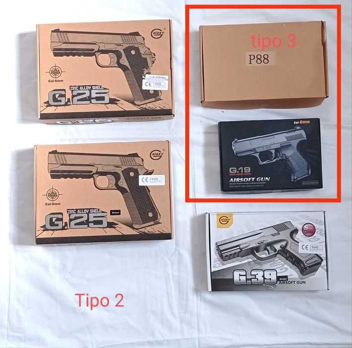 Shotgun e Pistola de MOLA e M4, Novo Airsoft Full Metal