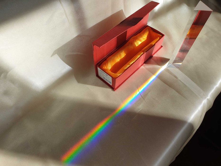 Prisma refractário de 15 cm em cristal com estojo