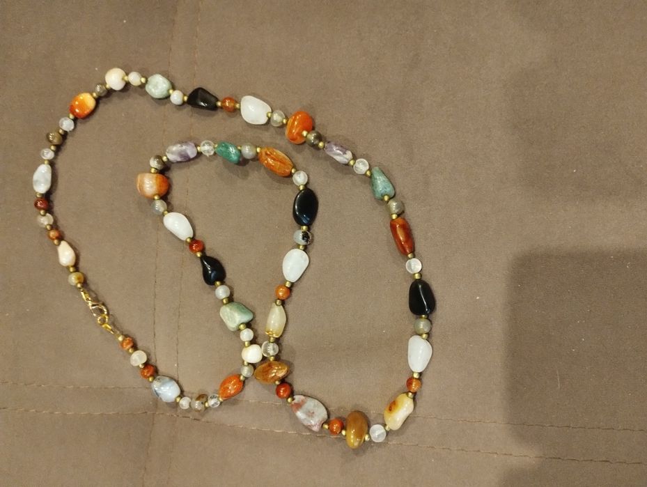 Бусы из натурального агата