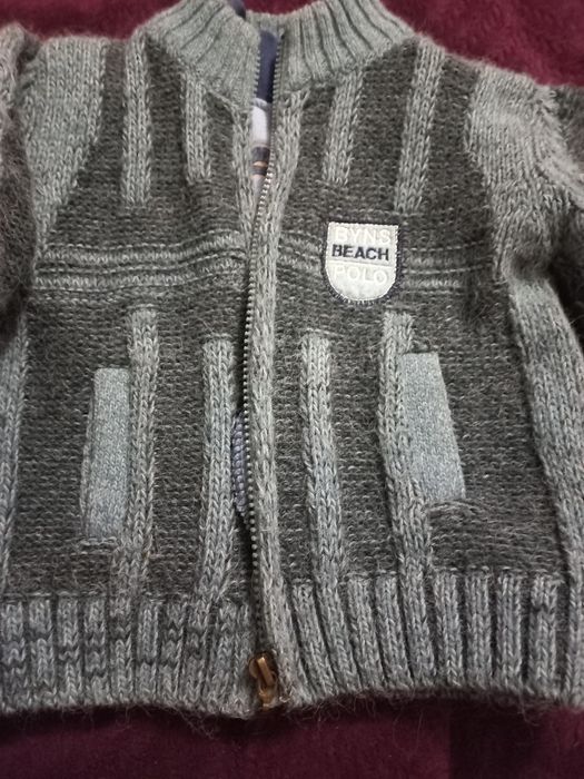 Тепла шерстяна кофта для хлопчика з гольфом