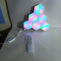 Лампа LED RGB у вигляді сот з пультом 6 модулів