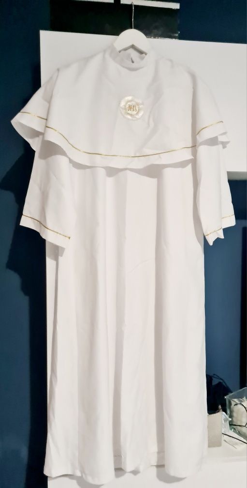 Alba komunijna - zadbana 120cm długość od karku