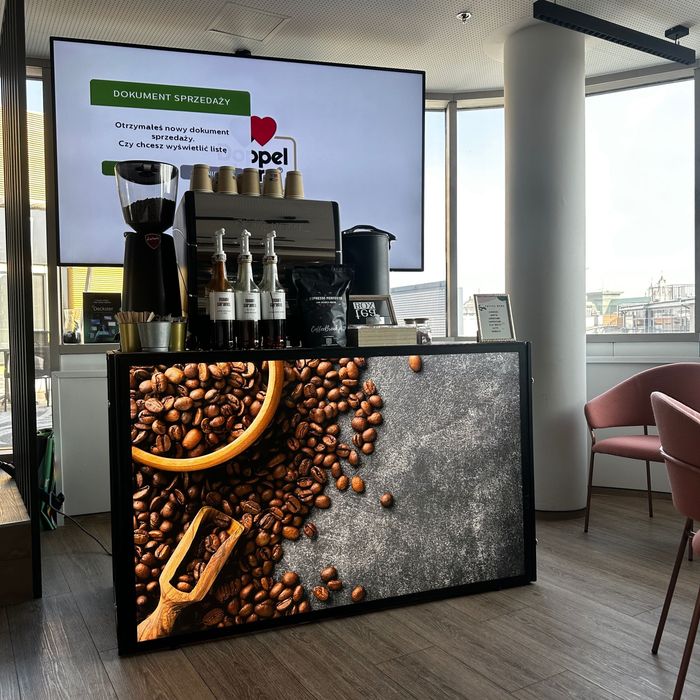 Kawowy Bar mobilny LED - bar kawowy - od producenta