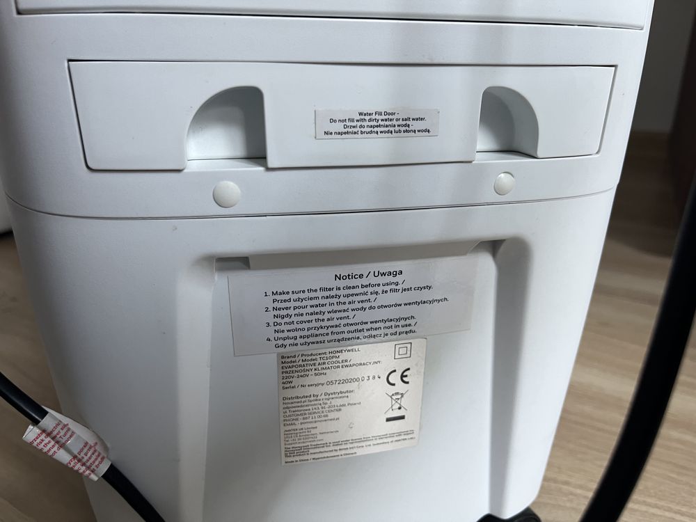 Sprzedam klimatyzator honeywell tc10pm ewaporacyjny przenośny