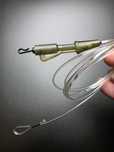 Fluorocarbon 50lb 100cm z bezpiecznym klipsem karpiowy przypony leader