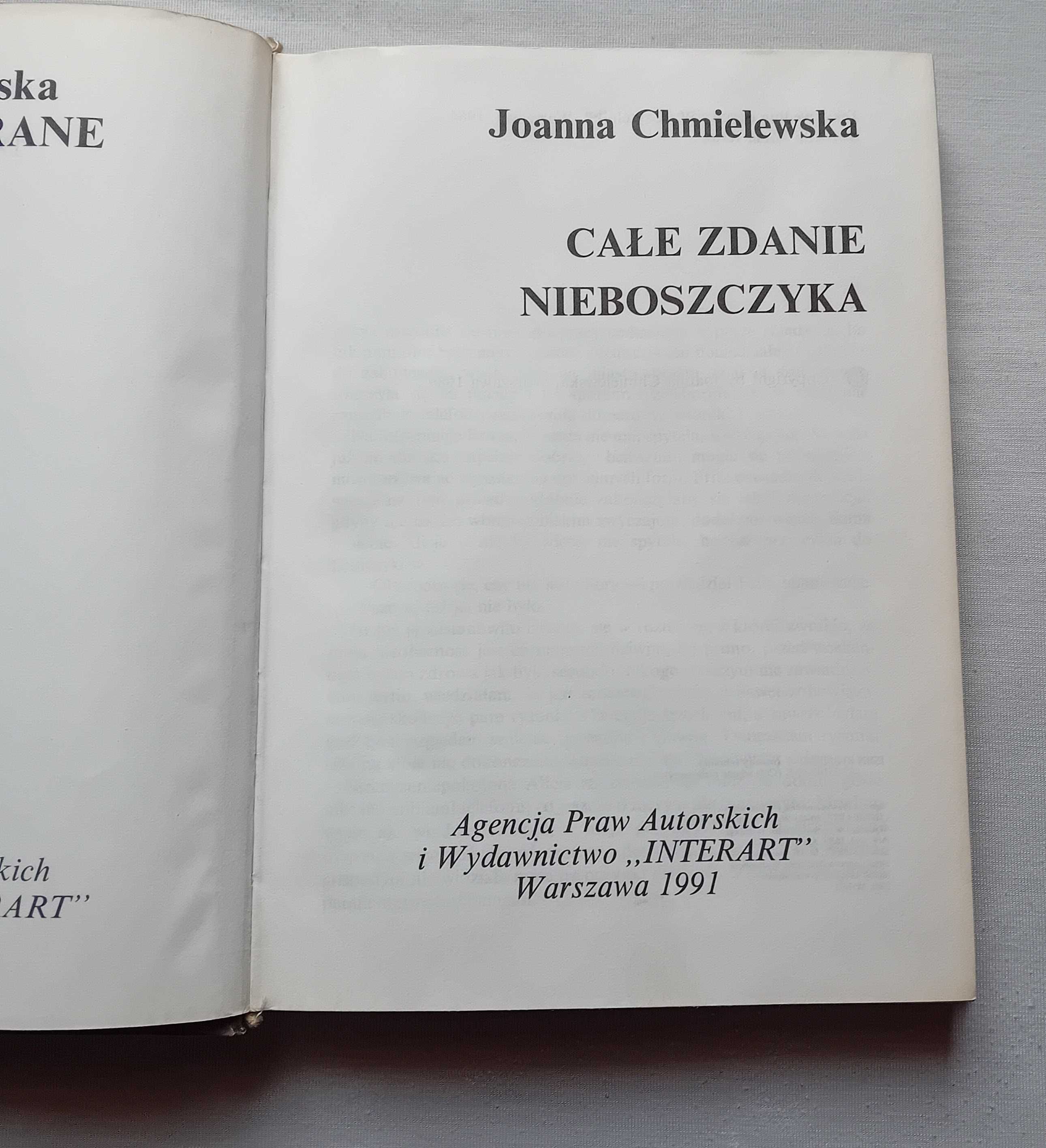Joanna Chmielewska. Całe zdanie nieboszczyka. Interart, 1991 r.