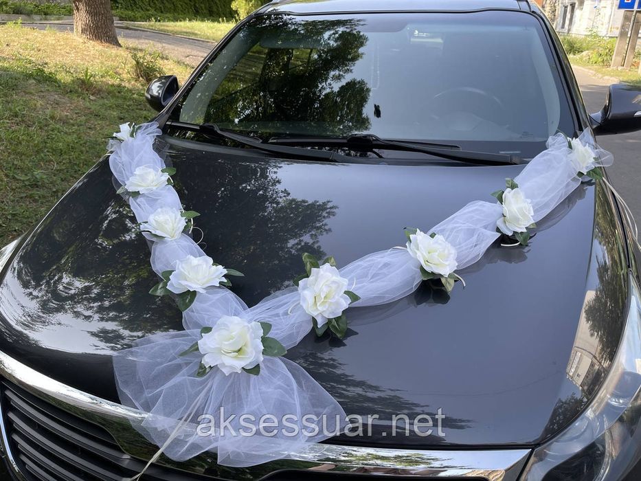 Прикраси на весільну машину, смарагдовий