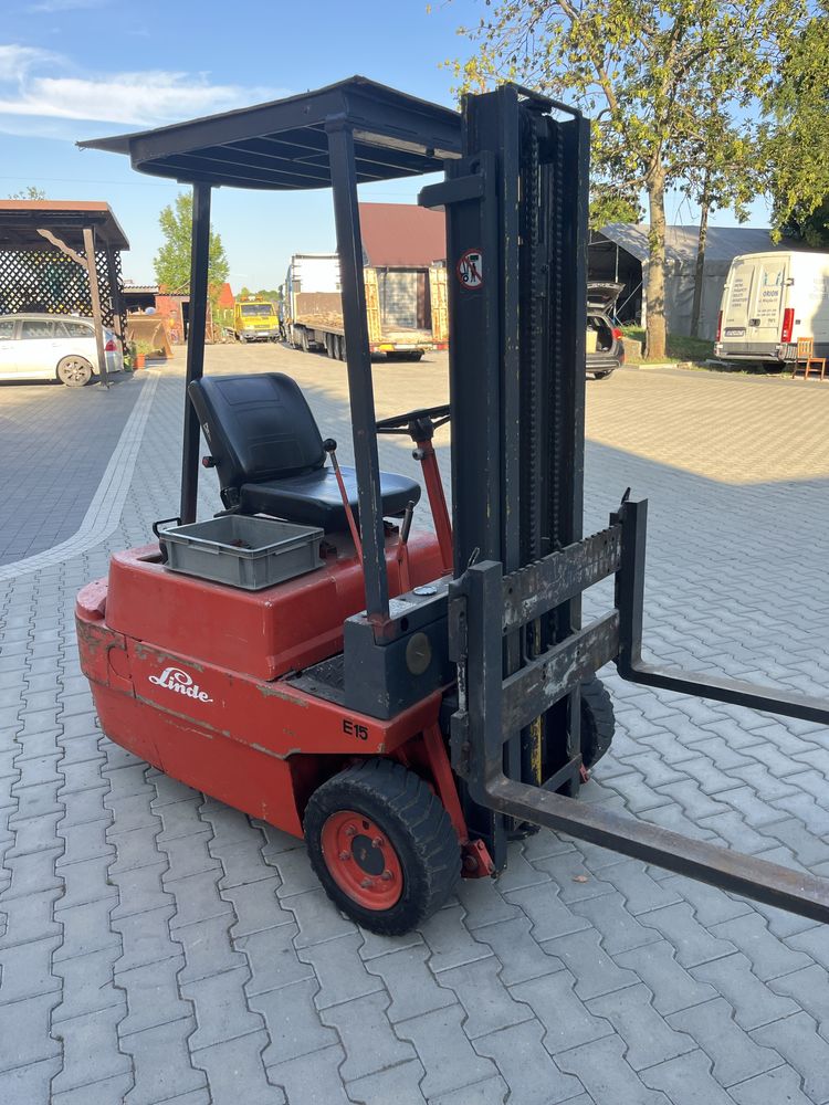 Wozek widlowy elektryczny elektryk linde e15 h 3m 1,5t