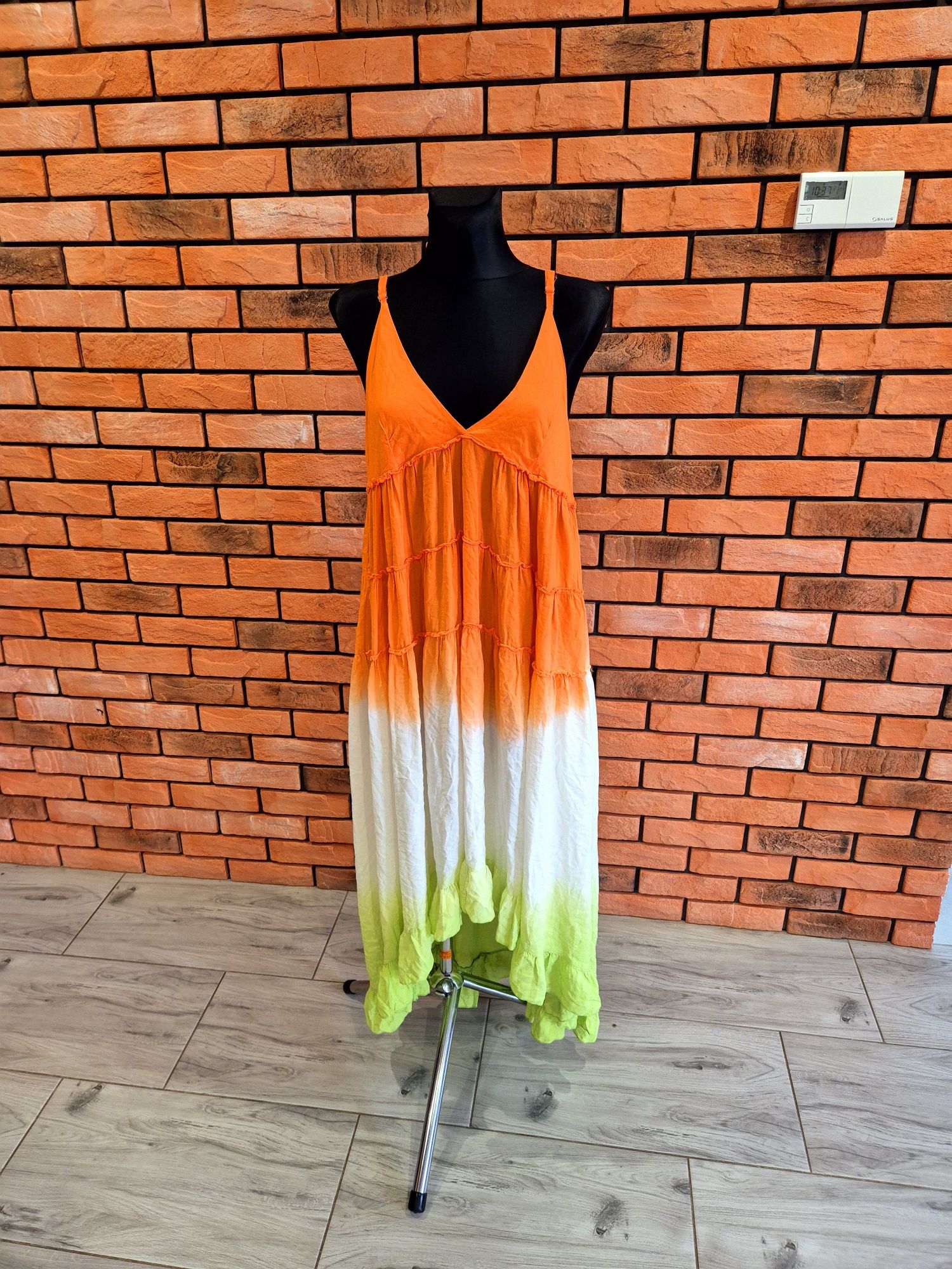 Kolorowa sukienka letnia maxi M L XL