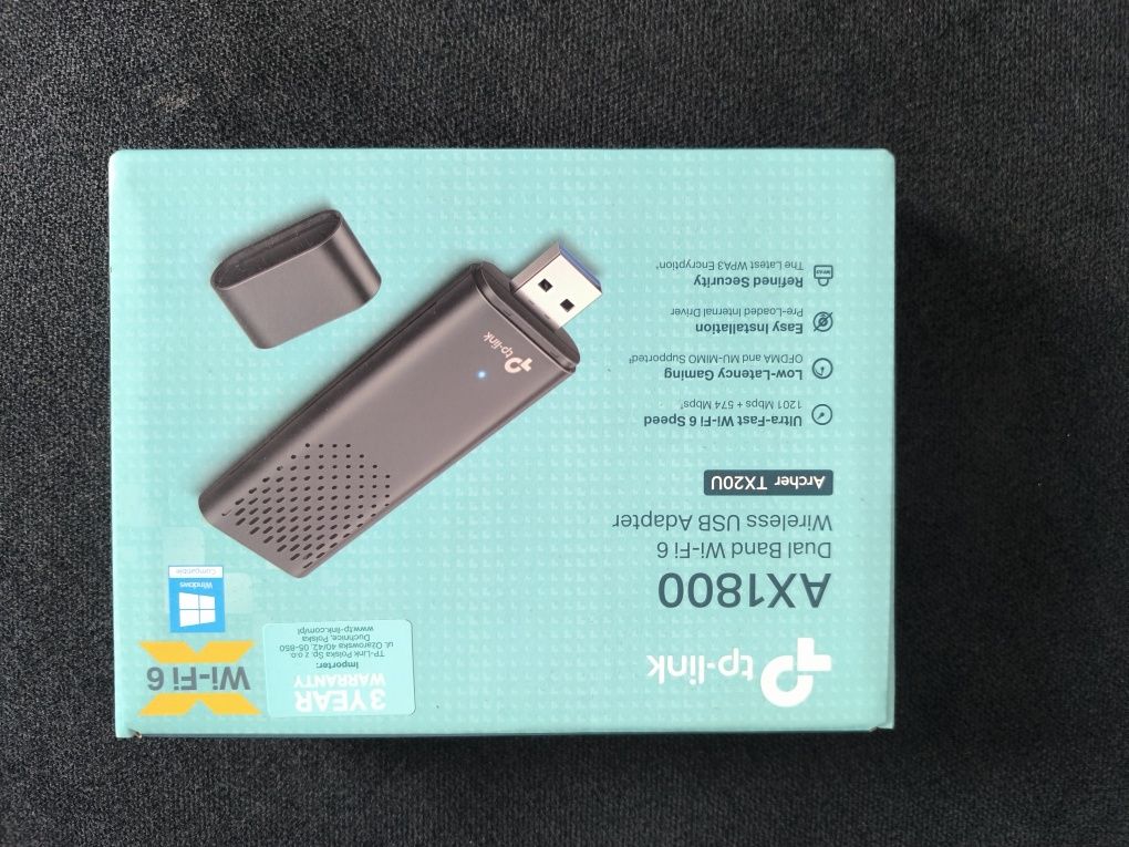 Karta sieciowa zewnętrzna TP-Link AX1800
