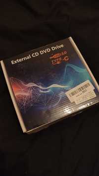 BUNUD Zewnętrzny napęd CD DVD, USB 3.0 i Type-C przenośny nagrywarka C