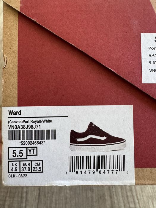 Vans Ward tamanho 37