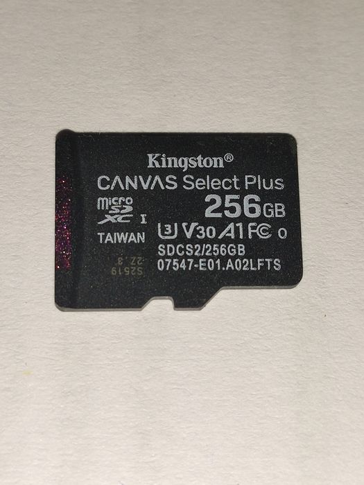 FLASH пам'ять  micro sd Kingston Canvas Select Plus Micro SDXC 256GB