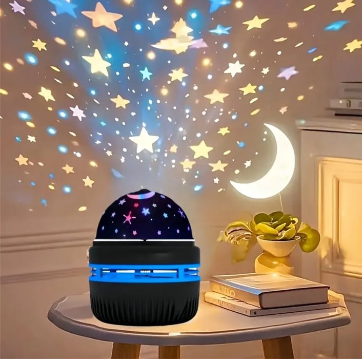 Lampka nocna projektor gwiazd