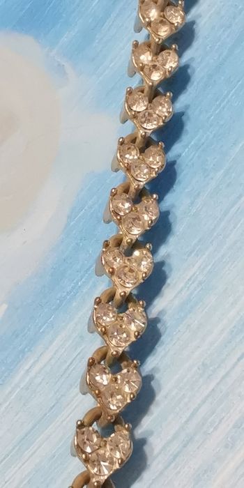 Браслет-Доріжка "Серця" з блискучими кристалами – Елегантна Класика