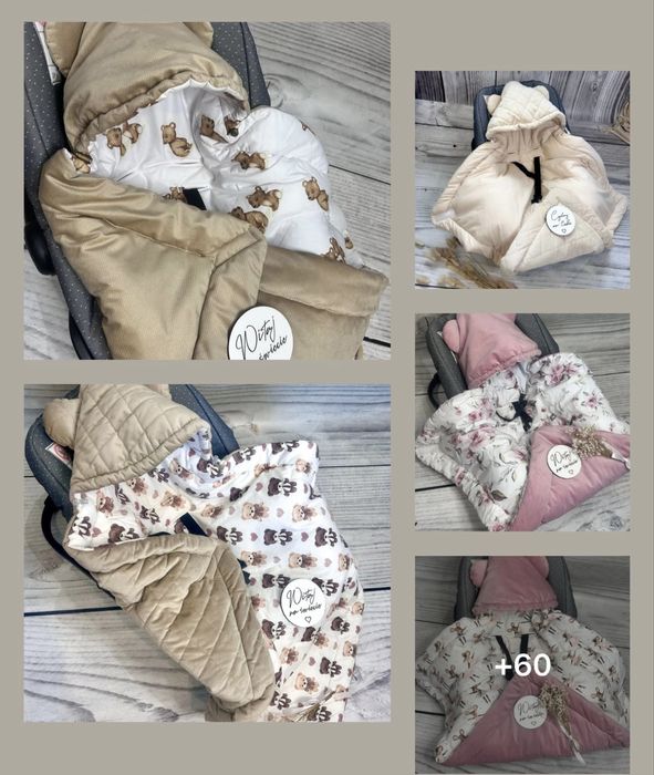 Otulacz do fotelika jeduenno zimoey ocirplsny duxo wzorow