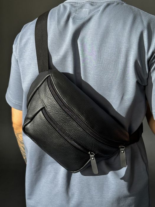 Шкіряна чоловіча сумка бананка|мужская кожаная сумка бананка барсетка