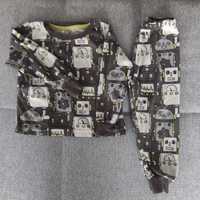 Ciepła polarowa dwuczęściowa piżamka chłopięca Roboty  86 -92