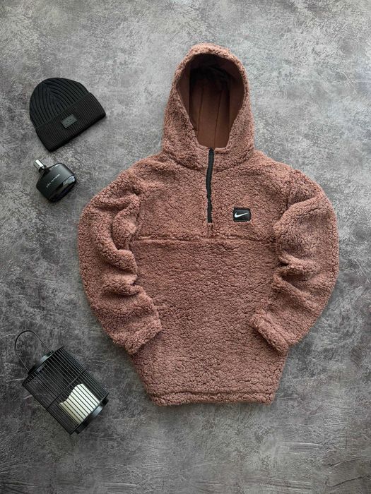 Худі чоловіче Nike Sherpa Hoodie кофта толстовка зимова тедді найк