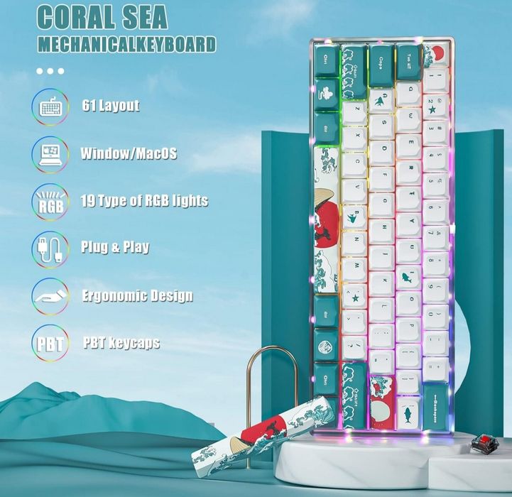 Klawiatura z motywem morza