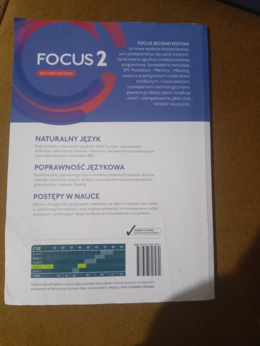 Książka Focus 2 język angielski pierwsza klasa szkoły średniej