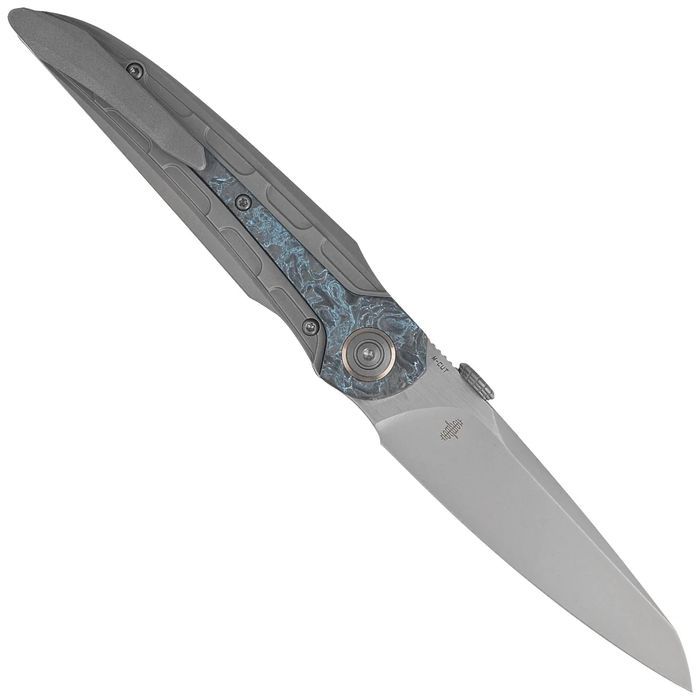 Nóż składany Bestech Prydwen Dark Grey Titanium/Blue Marbled Carbon