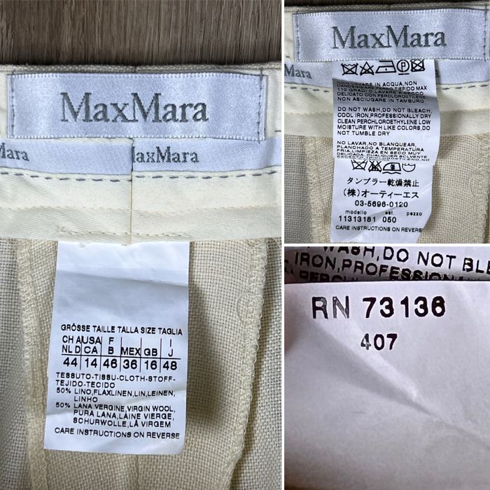 Max mara linen wool pants штани брюки палаццо