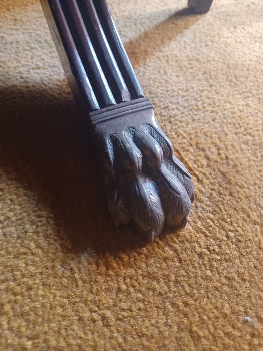 Mesa de jantar estilo inglês em mogno (3 medidas)